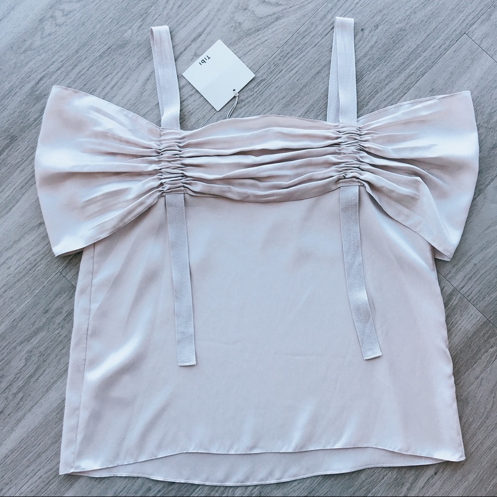 🍾 Tibi Medini Twill Camisole Stone Silk - Picture 4 of 8